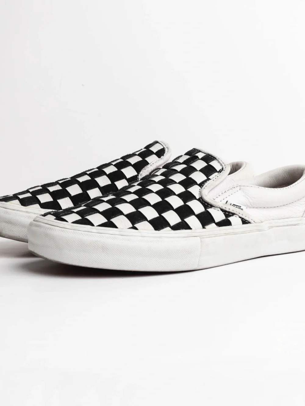 Super Rare Vans x Barneys New York OG LX Woven Leather Checker Slip On 2015